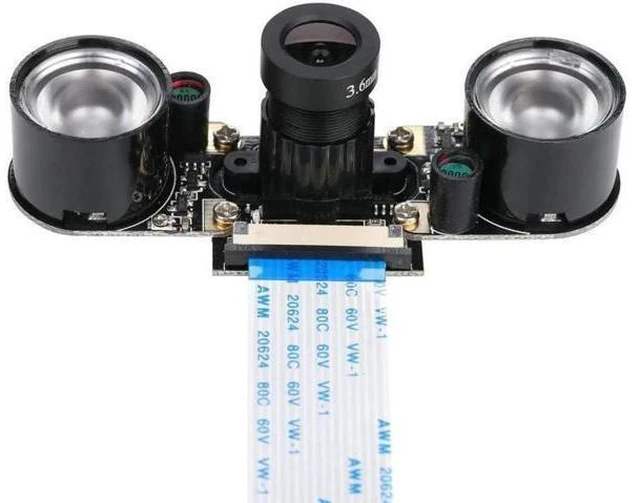 Alt view image 9 of 10 - Raspberry Pi 3 Camera Module Night Vision with 3.6mm Adjustable Focal Length 2pcs IR Sensor LED Light Also for Raspberry Pi 3 Model B+ and Raspberry Pi 3 Model B