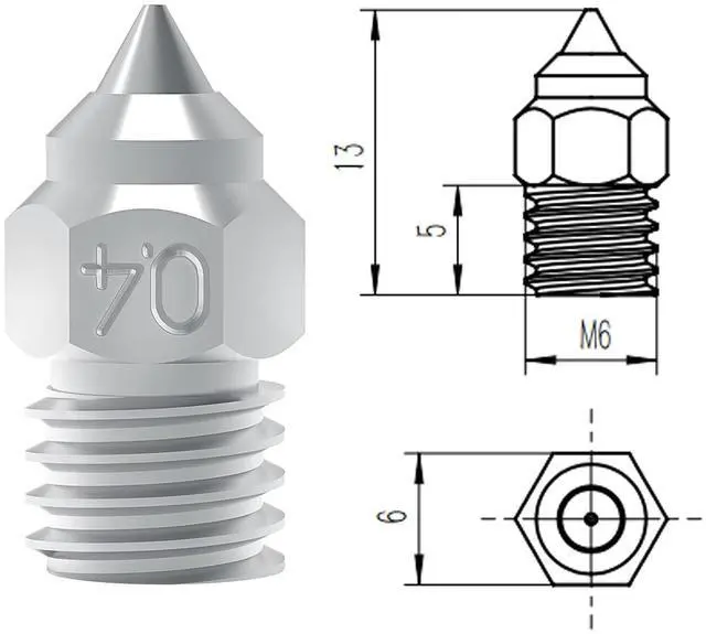 Alt view image 10 of 14 - IdeaFormer Sprite Extruder Heater Block Upgrade High Temperature 300 Kit T4C Titanium Alloy All Metal Heatbreak Nickel Copper Plated Nozzle for Ender 3 S1 S1 Pro CR-10 Smart Pro