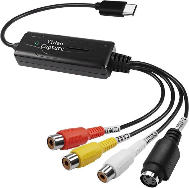 Alt view image 8 of 14 - RCA AV to USB C Converter Video Capture Card Adapter 1 Channel AV NTSC PAL Video S Video/Composite to USB Converter Video Audio RCA for Mobile Phone/PC