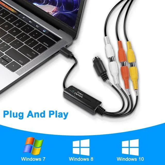 Alt view image 12 of 14 - RCA AV to USB C Converter Video Capture Card Adapter 1 Channel AV NTSC PAL Video S Video/Composite to USB Converter Video Audio RCA for Mobile Phone/PC