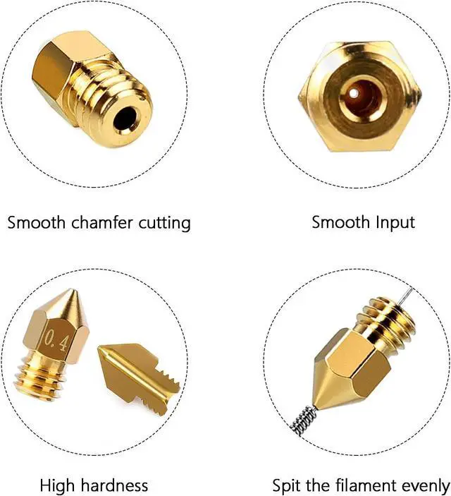 Alt view image 10 of 14 - 25PCS MK8 Ender 3 V2 Nozzles 0.4MM 3D Printer Brass Hotend Nozzles with DIY Tools Storage Box for Creality Ender 3/Ender 3 Pro/Ender 3 Max/Ender 5 Pro/Ender 3 S1/Ender 3 Neo/CR 10 Series 3D Printer