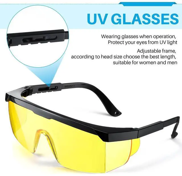Alt view image 13 of 14 - 36 Watts UVC Ozone Light with Remote Control and UV Glasses, UV Lamp with E26 Base, 3 Gear Timer 15/30/60 Minutes, UVC Light Bulb for Basement, Bedroom, Kitchen, Storehouse, Car