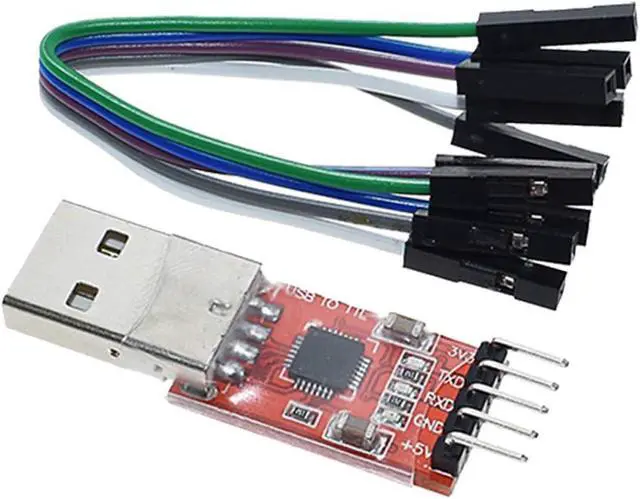 Alt view image 5 of 8 - CP2102 USB 2.0 to TTL Module Serial Converter Adapter Module USB to TTL Downloader with Jumper Wires
