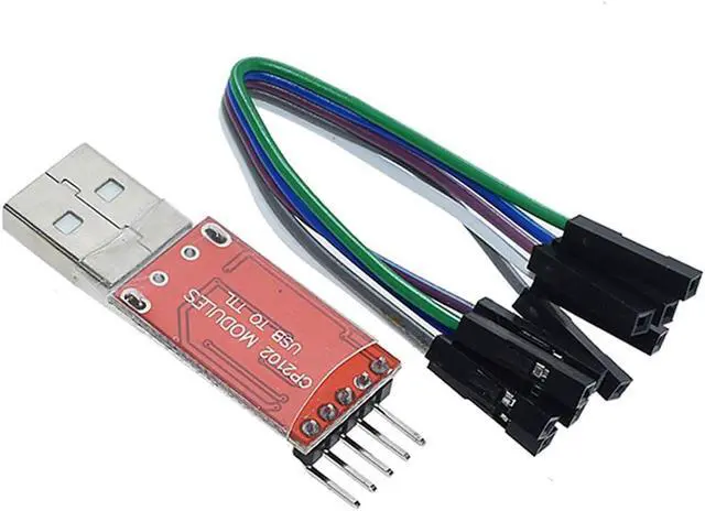 Alt view image 6 of 8 - CP2102 USB 2.0 to TTL Module Serial Converter Adapter Module USB to TTL Downloader with Jumper Wires