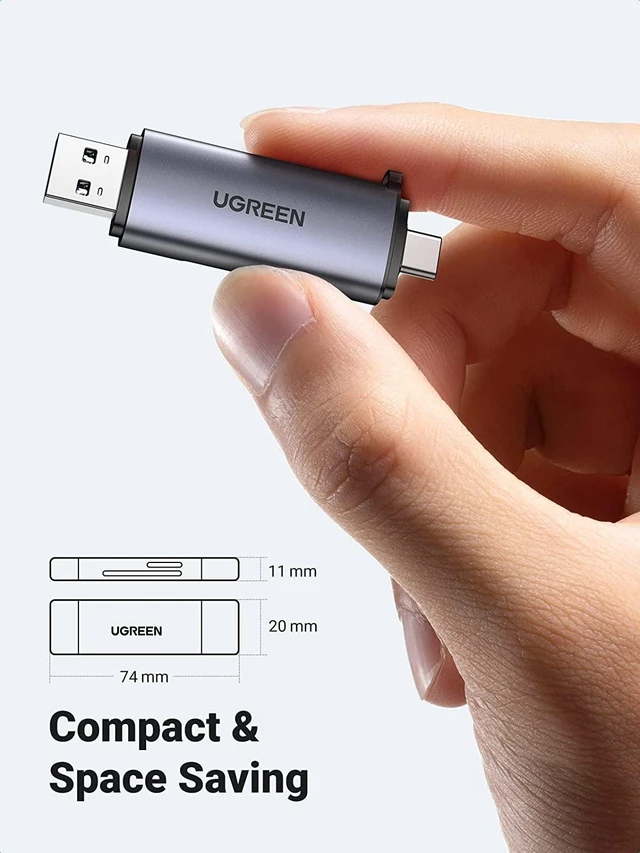 Alt view image 6 of 7 - Vszerda Micro SD Card Reader USB C USB 3.0 to Memory Card Reader Adapter for External Camera Photo SD SDHC SDXC MicroSD UHS-I Compatible with Computer PC MacBook Air Pro Samsung Galaxy S22 iPad Pro