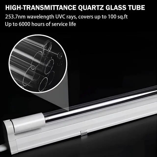 Alt view image 10 of 14 - 6W UV Light Ozone Free,253.7nm Sanitizer Lamp with Cord and Plug, UVC Lamp for Shoes/Closet/Cabinet/Bathroom 110V CTUV-6 Perfect Father's Day Gifts