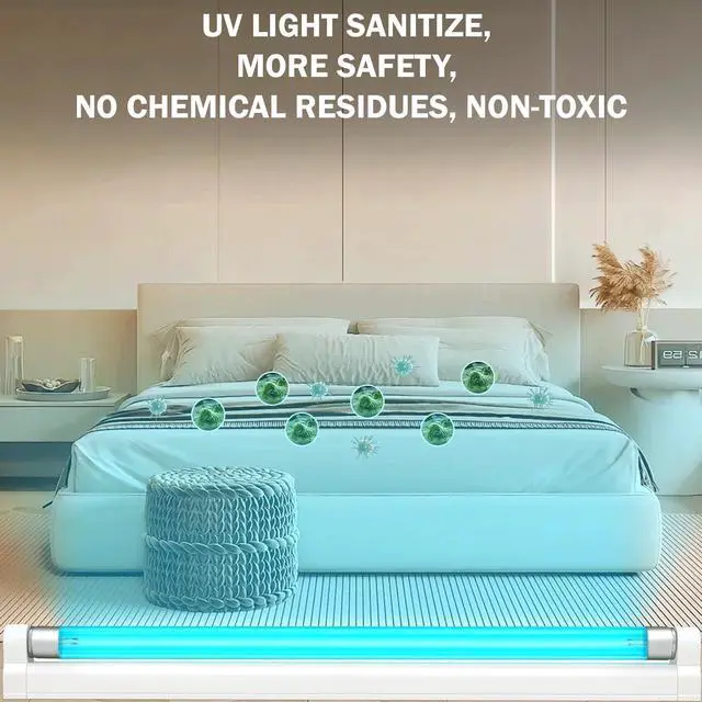 Alt view image 13 of 14 - 6W UV Light Ozone Free,253.7nm Sanitizer Lamp with Cord and Plug, UVC Lamp for Shoes/Closet/Cabinet/Bathroom 110V CTUV-6 Perfect Father's Day Gifts