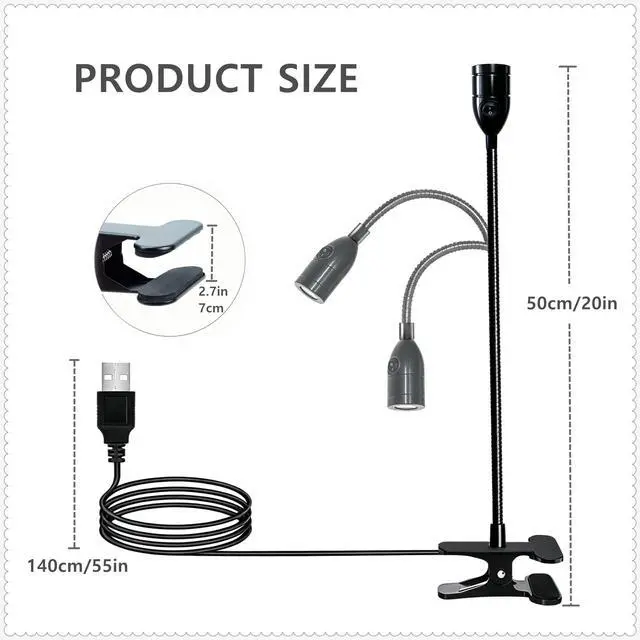 Alt view image 12 of 14 - UV Nail Light LED Flash Cure Lamp,with Gooseneck and Clamp, for Gel Nails