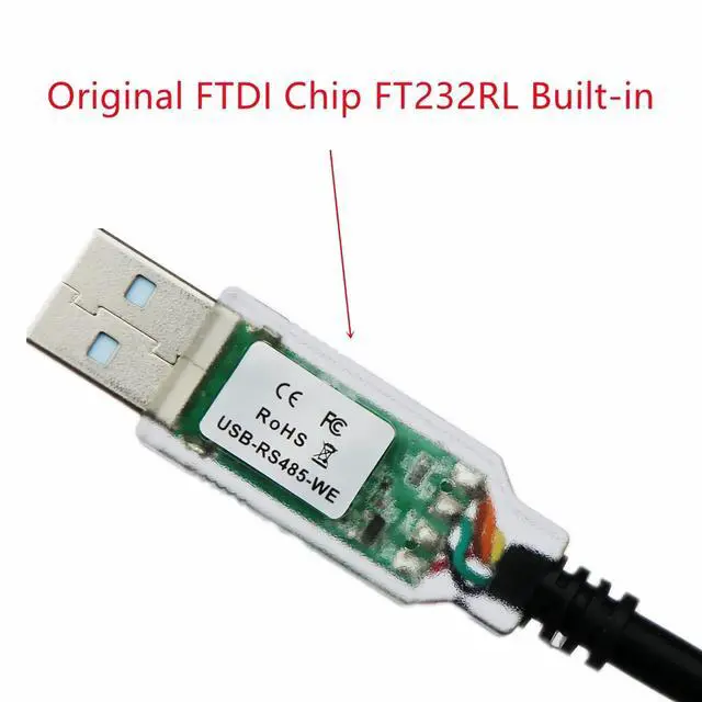 Alt view image 9 of 14 - FTDI USB-RS485-WE-1800-BT Cable USB to RS485 UART Serial Adapter Converter Cable USB-RS485-WE Cable 1.8M 6 Way Wire End