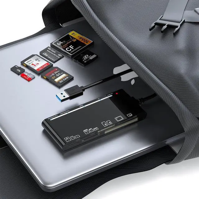 Alt view image 13 of 14 - xD-Picture Card Reader USB 3.0, Multi-Card Reader for xD/CF/MS/SD/TF, 7-in-1 Memory Card Reader/Adapter for Windows, Mac, Linux (USB-A)