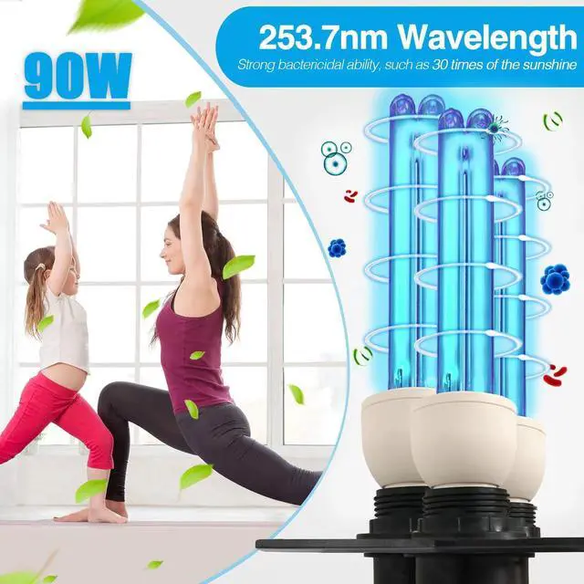 Alt view image 12 of 14 - UV Light for AC System, UV-C lamp for Whole House, Germicidal Duct Uv Light Hvac uv light (90, watts)
