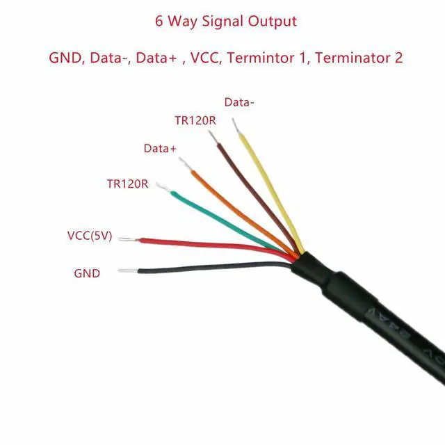 Alt view image 10 of 14 - FTDI USB-RS485-WE-1800-BT Cable USB to RS485 UART Serial Adapter Converter Cable USB-RS485-WE Cable 1.8M 6 Way Wire End