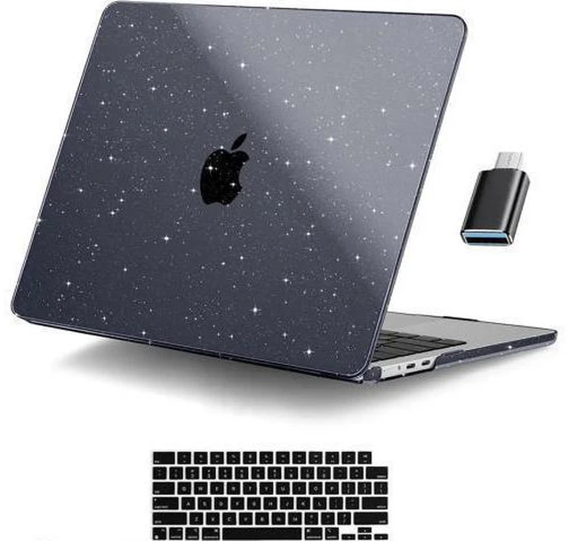 Alt view image 8 of 14 - Compatible with MacBook Air 15 inch Case 2023 Release A2941 M2 Chip Liquid Retina Display Touch ID, Plastic Hard Case with Keyboard Skin & Screen Protector & Type C Adapter For MacBook Air 15.3 Inch