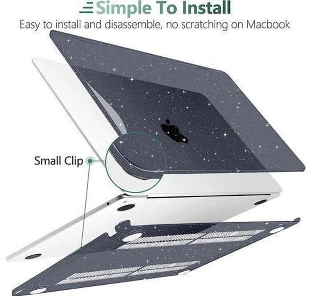 Alt view image 9 of 14 - Compatible with MacBook Air 15 inch Case 2023 Release A2941 M2 Chip Liquid Retina Display Touch ID, Plastic Hard Case with Keyboard Skin & Screen Protector & Type C Adapter For MacBook Air 15.3 Inch