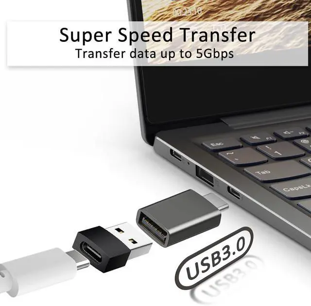 Alt view image 10 of 14 - USB C to USB+USB A to USB C Adapter MixPack 4pcs USB C to USB Adapter High-Speed Data Transfer USB-C Male to USB 3.0 Female Adapter for USB &Type C Port Series Smarts&Devices.