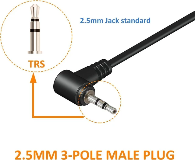 Alt view image 12 of 12 - 3.5mm Female to 2.5mm Male Headphone Adapter Cable Connector Suit for Smartphone Headset Convert to 2.5mm Jack Work for Telephone and Cordless Phones with 2.5mm Headset Jack
