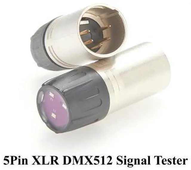 Alt view image 11 of 14 - XLR 5Pin Male DMX512 Cable Signal Line Tester DMX Signal Fault Detector Tester for LED Par Light, DJ Lights, Studio Lighting, Live Show (5Pin)