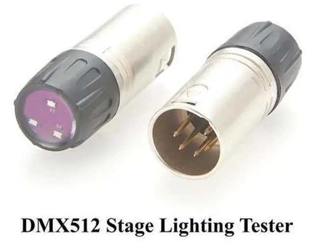 Alt view image 12 of 14 - XLR 5Pin Male DMX512 Cable Signal Line Tester DMX Signal Fault Detector Tester for LED Par Light, DJ Lights, Studio Lighting, Live Show (5Pin)