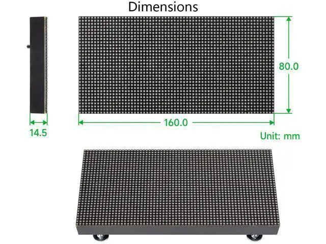 Alt view image 13 of 14 - RGB Full-Color LED Matrix Panel 64x32 Pixels, 2.5mm Pitch, 2048 Individual RGB LEDs, Adjustable Brightness, Support Raspberry Pi/Raspberry Pi Pico/ESP32/Ardu, Display Text, Colorful Image/Animation