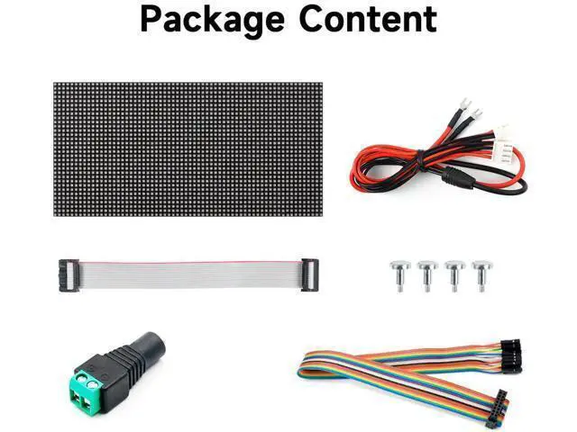 Alt view image 14 of 14 - RGB Full-Color LED Matrix Panel 64x32 Pixels, 2.5mm Pitch, 2048 Individual RGB LEDs, Adjustable Brightness, Support Raspberry Pi/Raspberry Pi Pico/ESP32/Ardu, Display Text, Colorful Image/Animation