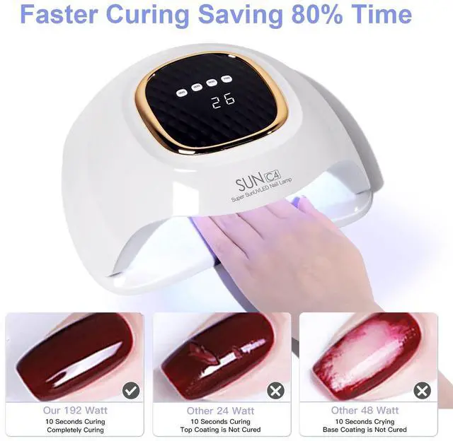 Alt view image 9 of 12 - UV Nail Lamp - Fast Drying, Powerful & Efficient LED Nail Lamp with 4 Timing Settings & Infrared Automatic Sensor Professional UV Light for Home Salon Nail Art Tools