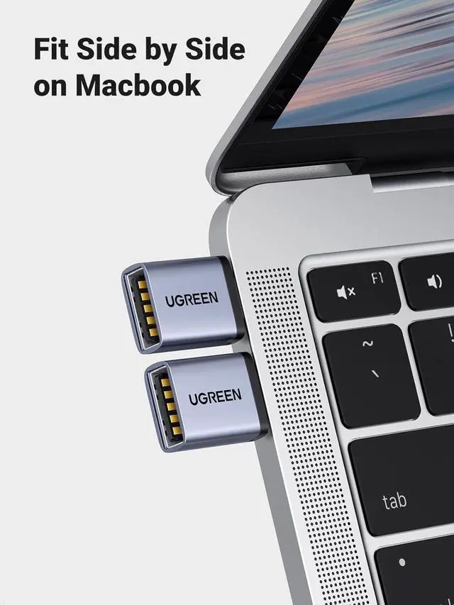 Alt view image 9 of 14 - USB to USB C Adapter 10Gbps 2 Pack USB C to USB Adapter USB C 3.2 Gen 2 Male to USB A Female Adapter Compatible with iPhone 16 15 Pro//MacBook Pro/Air/iPad Pro Thunderbolt 4/3 Gray