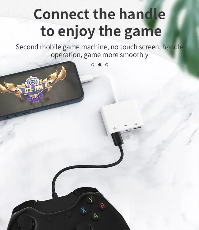 Alt view image 13 of 14 - Apple Certified Lightning Male to USB Female Adapter OTG and Charger Cable for iPhone 11 12 Mini max pro xs xr x se 7 8plus Ipad air A Camera Memory Stick Flash Drive Cord Converter Charging Splitter