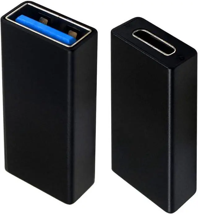 Alt view image 8 of 14 - USB C to USB 3.0 Adapter USB C Female to USB Female Adapter USB C Female to USB 3.0 Female Adapter Connector USB to USB C Adapter Compatible with MacBook Pro Laptop 2 Pack (Black)