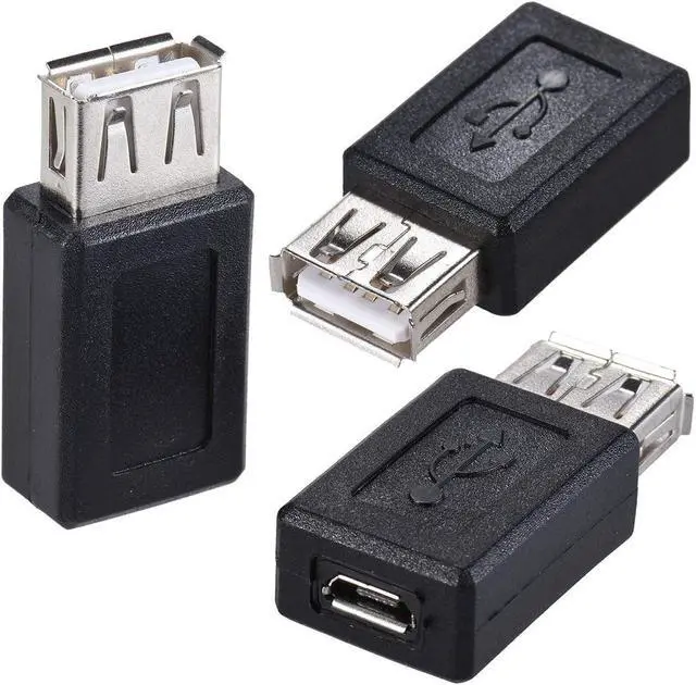 Alt view image 8 of 14 - 3-Pack USB 2.0 A Female to Micro USB Female Adapter Converter Connector Support Data Sync & Charging