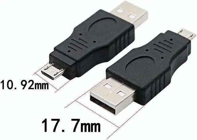 Alt view image 9 of 10 - USB 2.0 Adapter A Male to Micro Male Black (3 Pack) USB a Male to Micro Male Adaptor