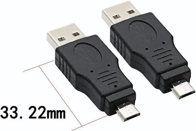 Alt view image 10 of 10 - USB 2.0 Adapter A Male to Micro Male Black (3 Pack) USB a Male to Micro Male Adaptor