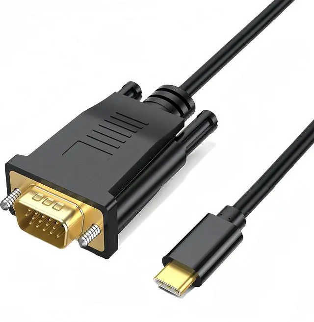 Alt view image 6 of 10 - USB C to VGA Cable 3ft VGA to USB C Cable for Monitor Type-C to VGA Cable USB C to VGA Cable Compatible with MacBook Pro/Air iPad Pro Phone Laptop Projector