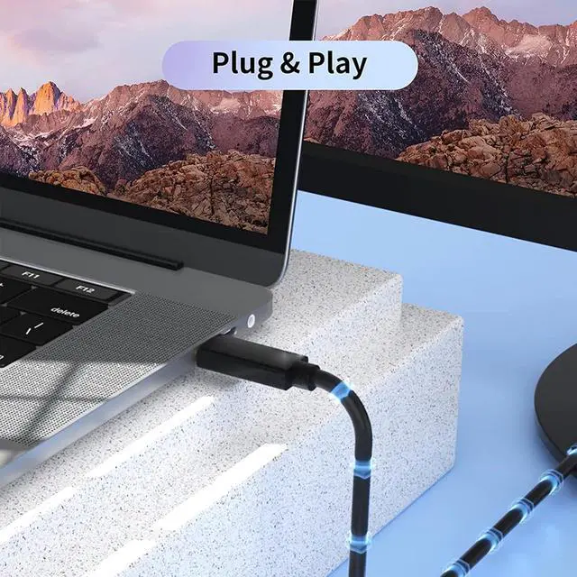 Alt view image 7 of 10 - USB C to VGA Cable 3ft VGA to USB C Cable for Monitor Type-C to VGA Cable USB C to VGA Cable Compatible with MacBook Pro/Air iPad Pro Phone Laptop Projector
