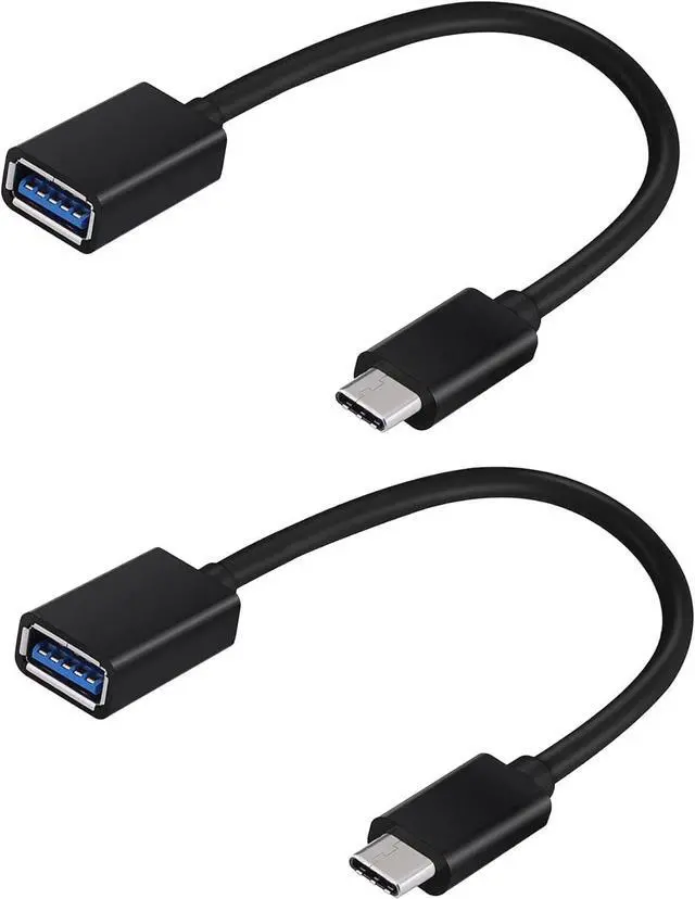 Alt view image 7 of 12 - OTG USB-C 3.0 Adapter (2 Pack) Compatible with XPS 13 9305 to Quick Multi-Use Functions to Backup Keyboard mice Thumb Drives Saves More (Black)