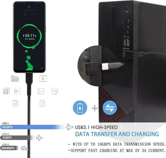 Alt view image 10 of 14 - U-Shape USB 3.1 to USB C Adapter 180 Degree USB A3.1 Male to Type C Female Coupler Connector 10Gbps Support Data Transfer OTG 2Pcs