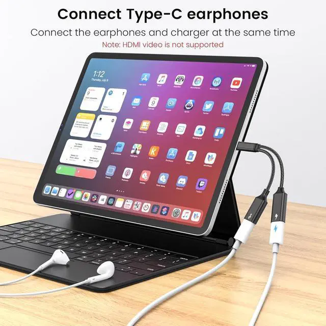 Alt view image 11 of 12 - USB C Splitter USB C to USB C Female Adapter USB Y Splitter Cable(NOT for Monitor)USB C Male to 2USB-C Female Cord Double USB C Port Hub USB C Charging Split Adapter for Mac Xbox One PS5 Laptop