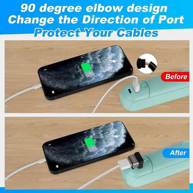 Alt view image 9 of 10 - 90 Degree USB 3.0 Adapter 2 Pack Up and Down Right Angle USB A Male to Female Connector Converter USB L Shape Extender Support Charge & Data Sync for PC Laptop Mouse Keyboard USB A Charger