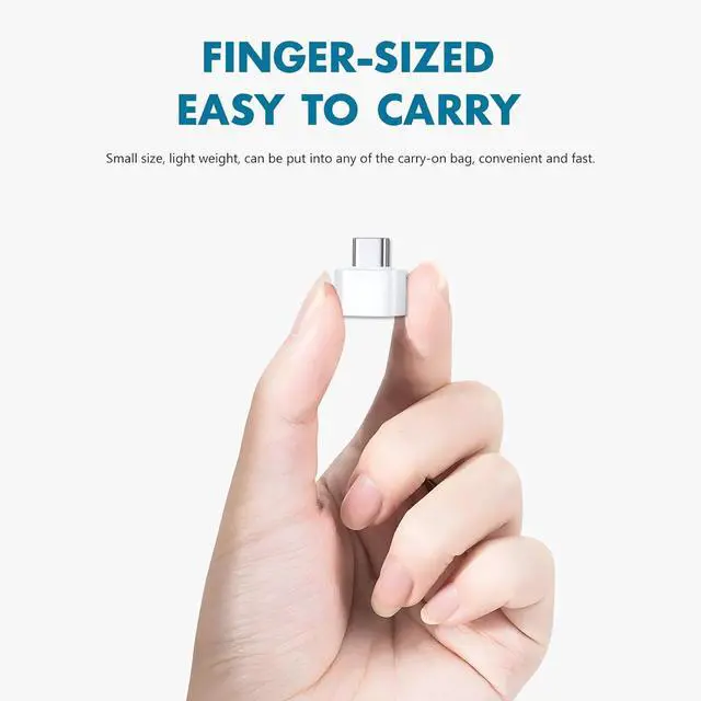Alt view image 14 of 14 - 10 Pack USB to USB-C Adapter USB Type-C Male to USB A Female for USB Micro-B Devices Flash Drive Mouse Keyboard Game Controller