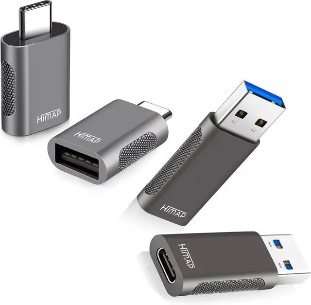 Alt view image 8 of 14 - Pack of 4 USB C to USB Adapters 2*USB-C to USB-A & 2*USB-A to USB-C Female Adapter Speed Data Transfer & Fast Charging for iPhone/PC//iPad/Laptop/etc USB to USB C Adapter (Pack of 4)