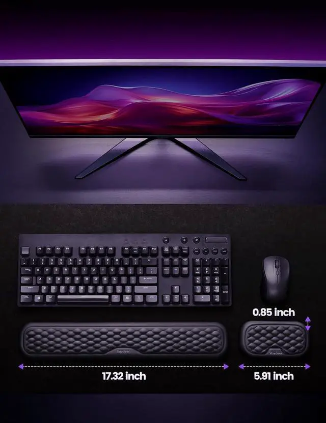 Alt view image 14 of 14 - Wrist Rest for Keyboard and Mouse Computer Ergonomic Wrist Support Pad Soft Memory Foam Arm Cushion for Desk Palm Hand Office Laptop Typing