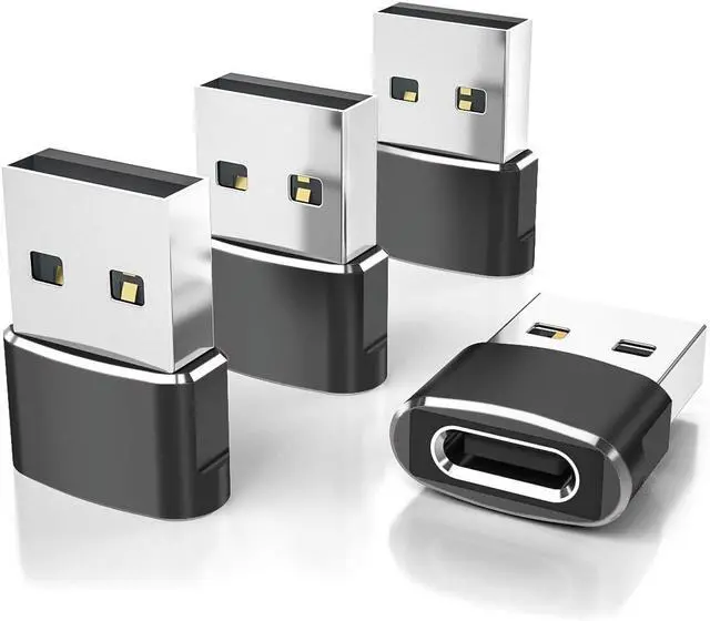 Alt view image 7 of 12 - USB to USB C Adapter 4 Pack Type C Female to A Male Charger Converter for Apple Watch Ultra iWatch 8 7 iPhone 14 13 12 11 Pro Plus Max Airpods iPad 9 10 Air 5 Mini 6 Samsung Galaxy S23 S22 S21