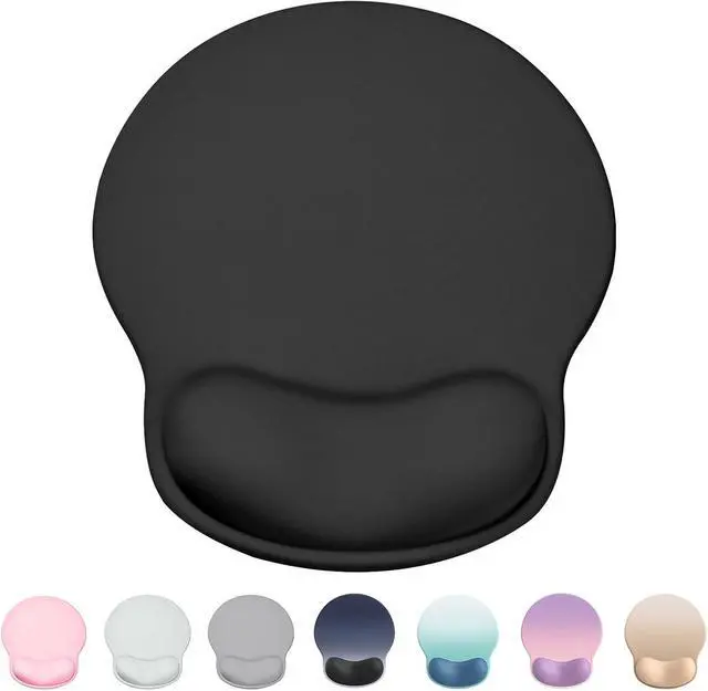 Alt view image 8 of 14 - Ergonomic Mouse Pad Wrist Support Comfortable Mouse Pad Wrist Rest Relieve Wrist Pain Gel Mouse pad Non-Slip Rubber Base Mousepad for Laptop Computer Prefect for Office & HomeBlack