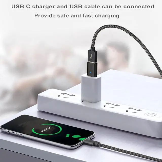 Alt view image 10 of 12 - USB C to USB Adapter 3.1 Gen 2 10Gbps USB to USB C Adapter USB-C Male to USB 3.0 A Female USB 3.2 Type C OTG Converter for MacBook pro Laptop PC iMac iPad air