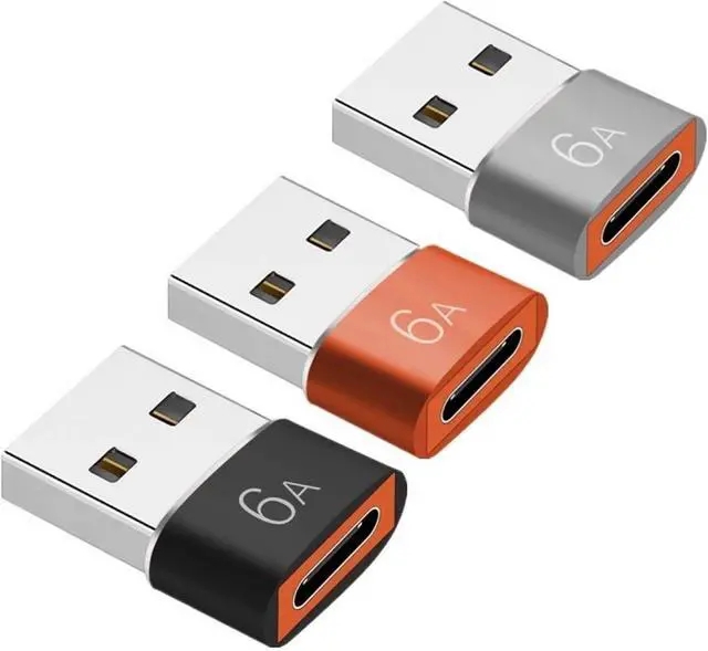 Alt view image 8 of 11 - USB c to USB Adapter Female Male usbc Type c Converter Mini Phone Cord Plug Connector Fast Laptop Bulk 3 Pack