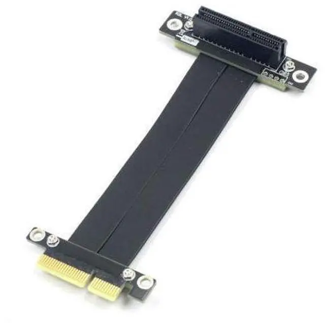 Alt view image 6 of 6 - PCI-E X4 Graphics Card Cable Adapter Cable PCIe X4 3.0 Extender Cord Gen3.0 Extension Ribbon Cord 10 cm for PC Desktop (R22SL)