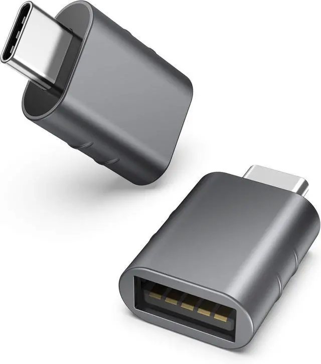 Alt view image 8 of 14 - USB C to USB Adapter Pack of 2 USB C Male to USB 3.0 Female Adapter Compatible with MacBook Pro Air 2024 Surface iPad Notebook XPS and More Type C Devices Space Grey