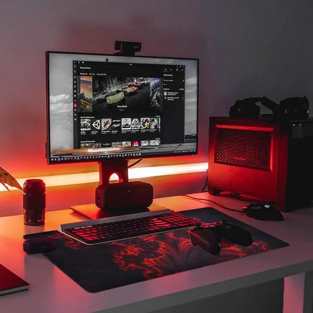 Alt view image 12 of 12 - Gaming Mouse Pad Red Large Mouse Pad 31.5×15.75In Large Gaming Mouse Pads Long Big Mouse Pad XL Mouse Mat with Non-Slip Base Extended Keyboard Mousepad Flame Pattern (Black Red)