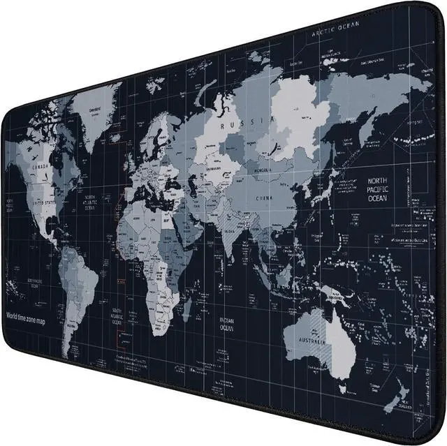 Alt view image 8 of 14 - Gaming Mouse Pad Large Mouse Pad Extended Mouse Pad Desk Mouse Pad Non-Slip Spill-Resistant Mousepad with Special-Textured Surface Anti-Fray Stitched Edges for Esports Pros Gamer Office - Map