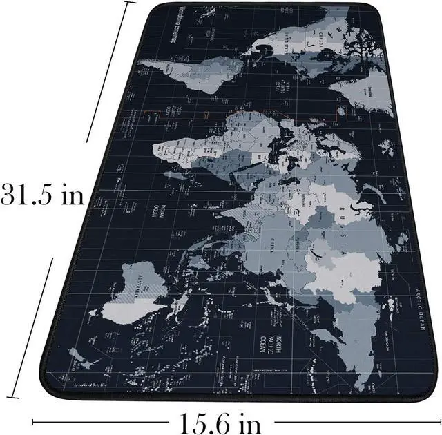 Alt view image 13 of 14 - Gaming Mouse Pad Large Mouse Pad Extended Mouse Pad Desk Mouse Pad Non-Slip Spill-Resistant Mousepad with Special-Textured Surface Anti-Fray Stitched Edges for Esports Pros Gamer Office - Map