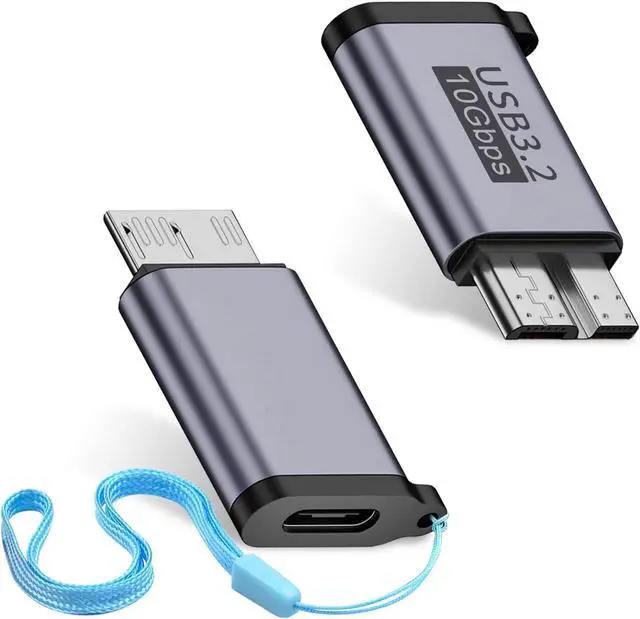 Alt view image 8 of 14 - USB C to Micro B Adapter 10Gbps Micro B to USB C Adapter 3.2 USB Type C Female to Micro B Male Converter Adapter for Hard Drive Cable External Hard SSD Drive Tablet Phone Laptop 2 Pack